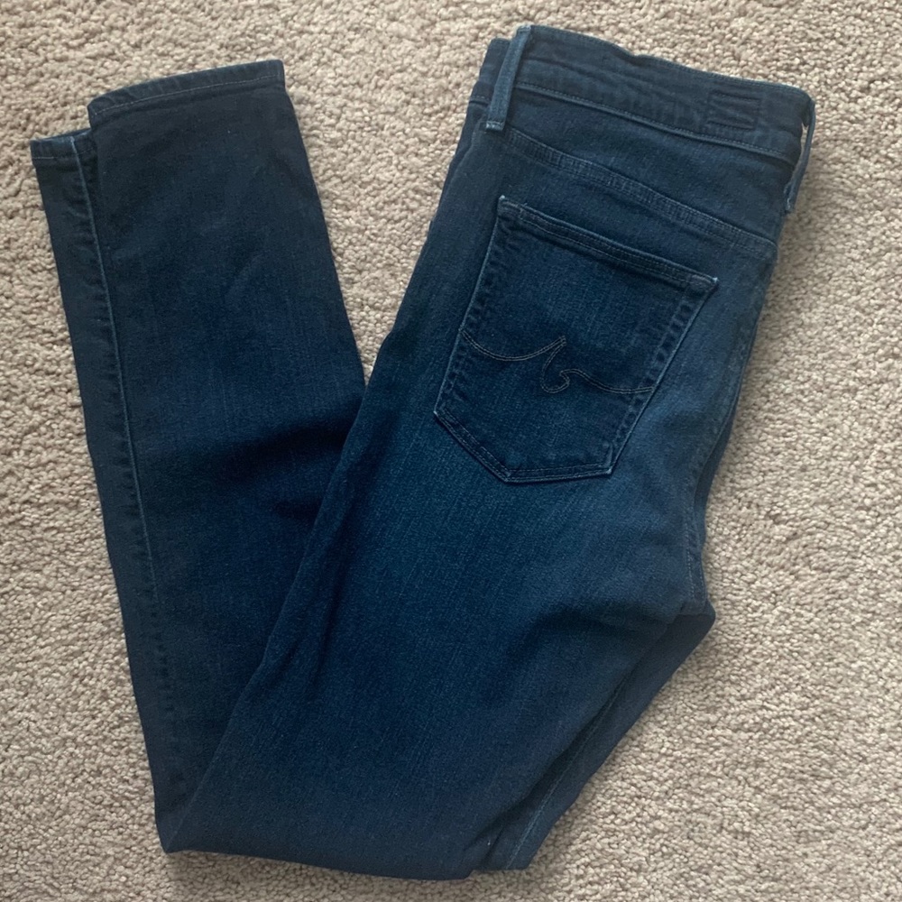 AG dark wash skinny jeans